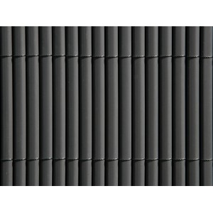 Anthrazitfarbene Balkonverkleidung Comfort, 180x300cm, aus Kunststoff als Sichtschutz.