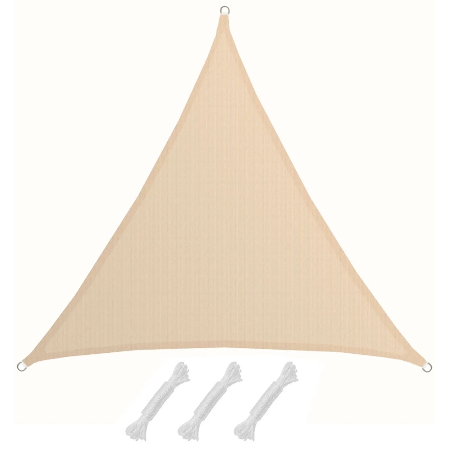 AMANKA HDPE Sonnensegel - 5 x 5 x 5 m Dreieck Beige