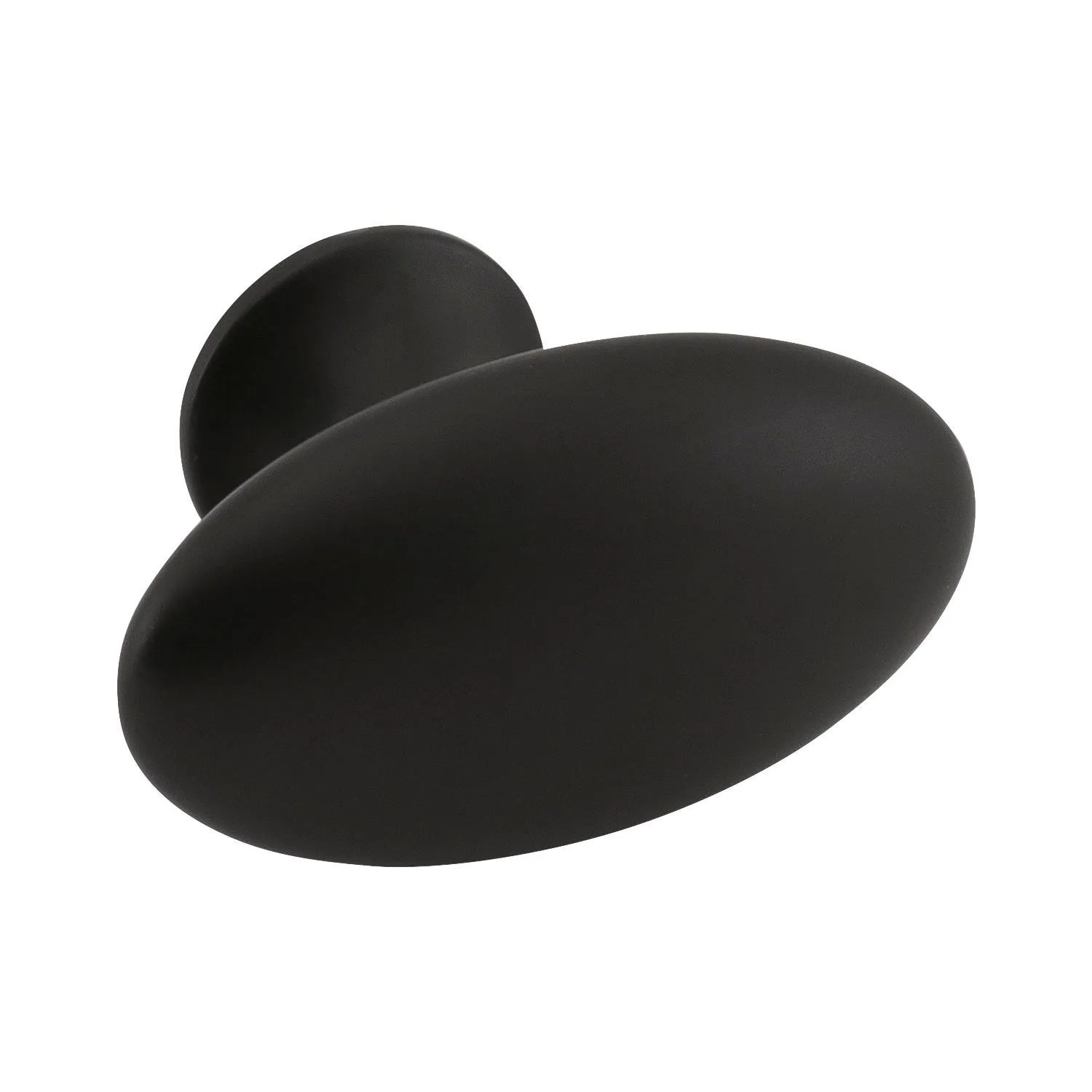 Furnipart Möbelknopf Simple Oval Breite 60 mm Höhe 35 mm Zinkdruckguss Schwarz Matt
