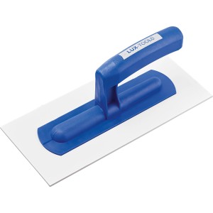 LUX Kunststoffglätter Classic mit blauem Griff zum Glätten von Putz und Spachtel.