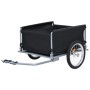 DELUKE Fahrrad Lastenanhänger, schwarz-grau, bis 65kg. Transportanhänger für Fahrräder.