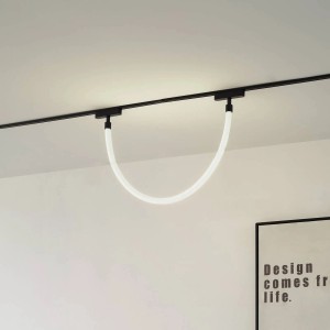 Weiße Lindby LED Deckenleuchte Lumaro aus Textil, 1-flammig, moderne Wohnzimmerleuchte.