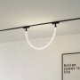 Weiße Lindby LED Deckenleuchte Lumaro aus Textil, 1-flammig, moderne Wohnzimmerleuchte.