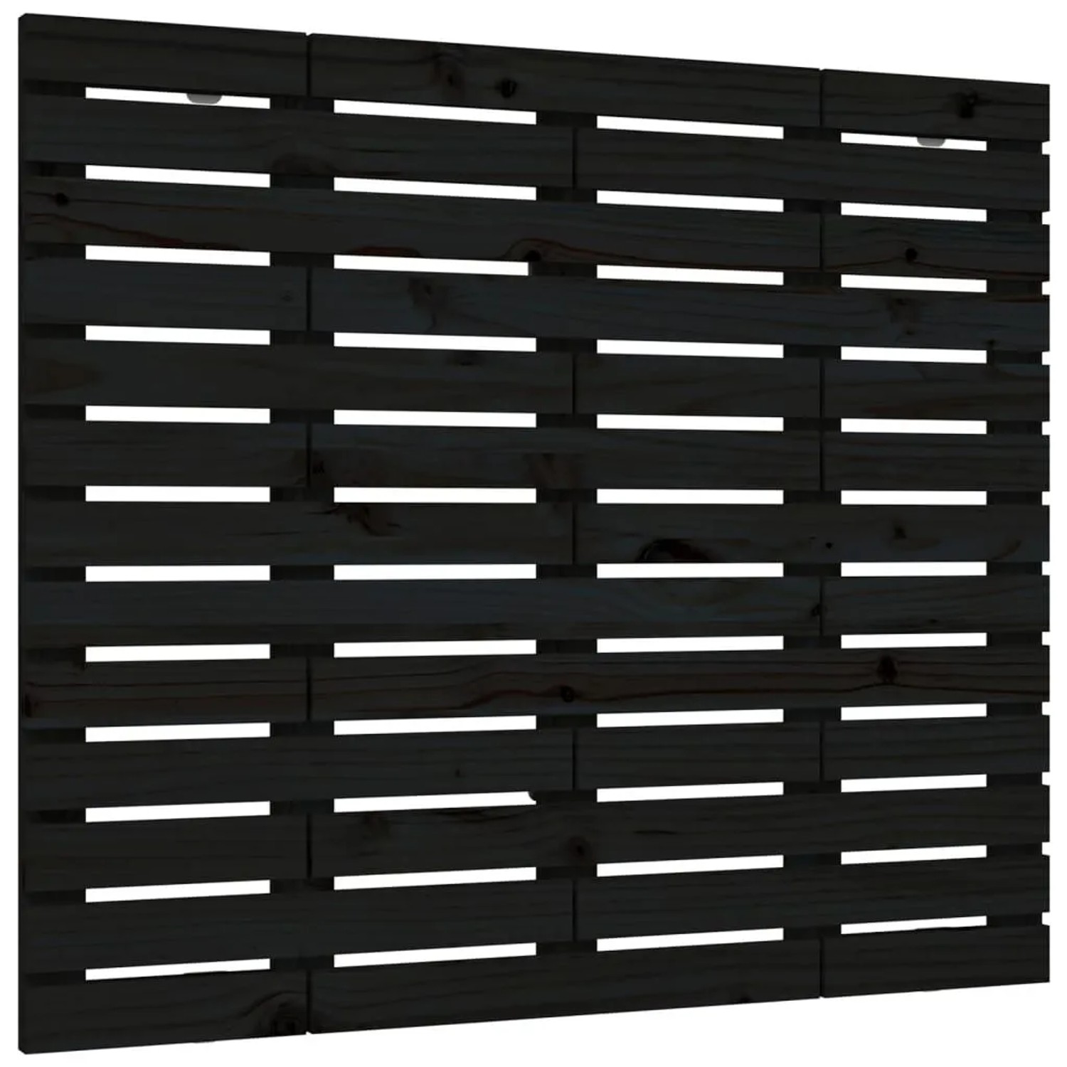 vidaXL Wand-Kopfteil Schwarz 126x3x91,5 cm Massivholz Kiefer 824682
