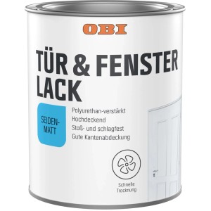 OBI Fenster- und Türenlack Weiß seidenmatt 2 l