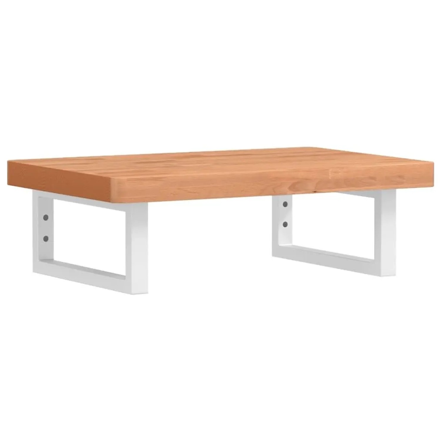 vidaXL Waschbeckenregal Wandmontage Stahl und Massivholz Buche 3302376 günstig online kaufen