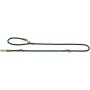 Verstellbare Hunter Führleine Malia, Ø 8 mm x 2 m, dunkelgrün. Hundeleine aus robustem Material mit Lederdetails.