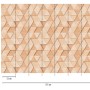 PROFHOME Fototapete mit 3D-Holzoptik in Beige, Hellbraun und Perlweiß. Geometrisches Dreieck-Design.