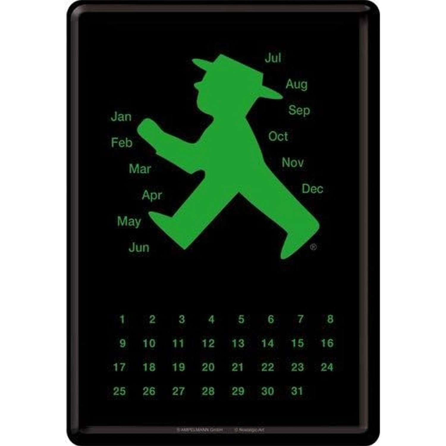 Nostalgic-Art Blechpostkarte/Tischkalender - Ampelmann grün günstig online kaufen