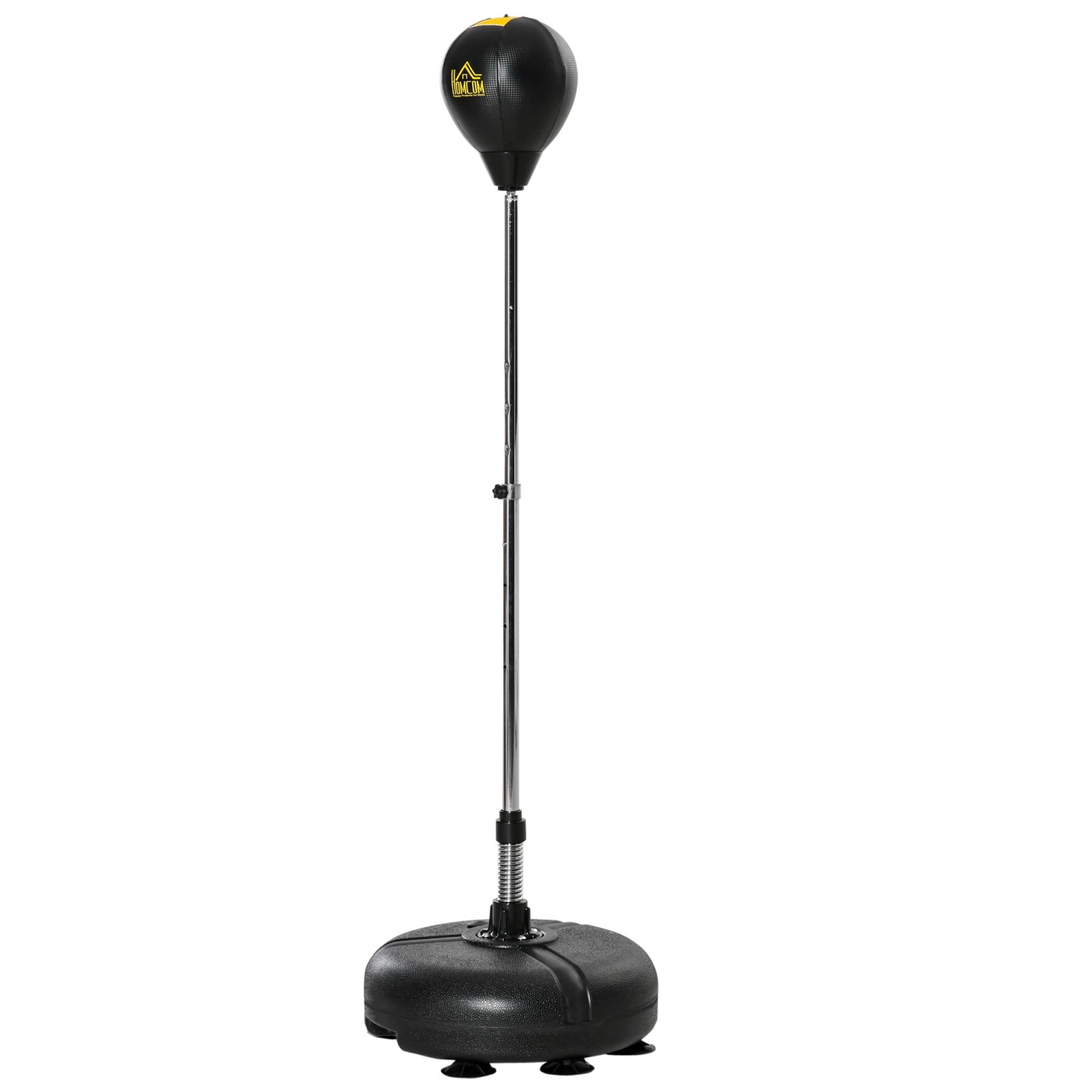 HOMCOM Punchingball Set Kunststoff Kunstleder Schwarz 45L x 45B x 133-151H cm