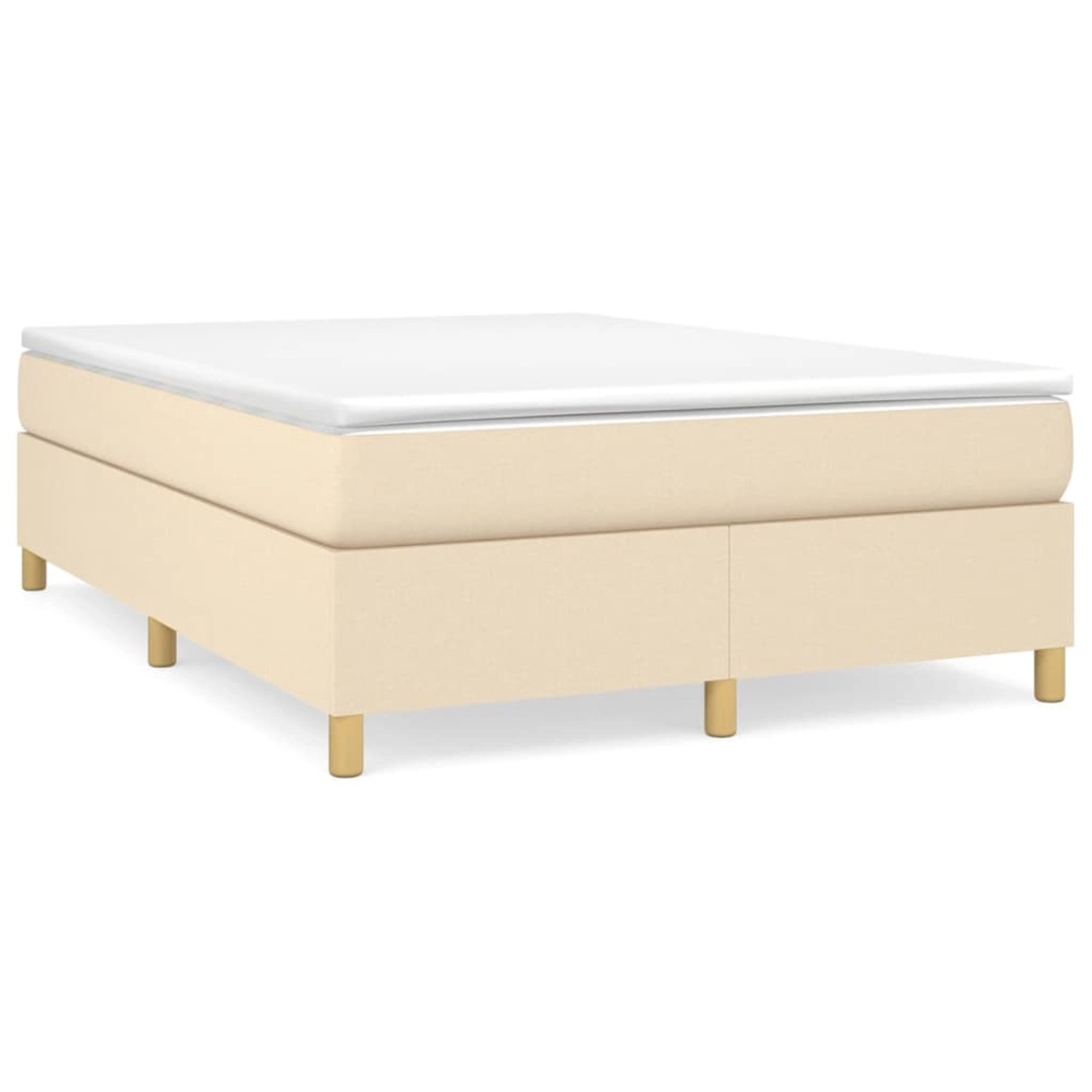 vidaXL Boxspringbett mit Matratze Creme 140x200 cm Stoff1399602 günstig online kaufen
