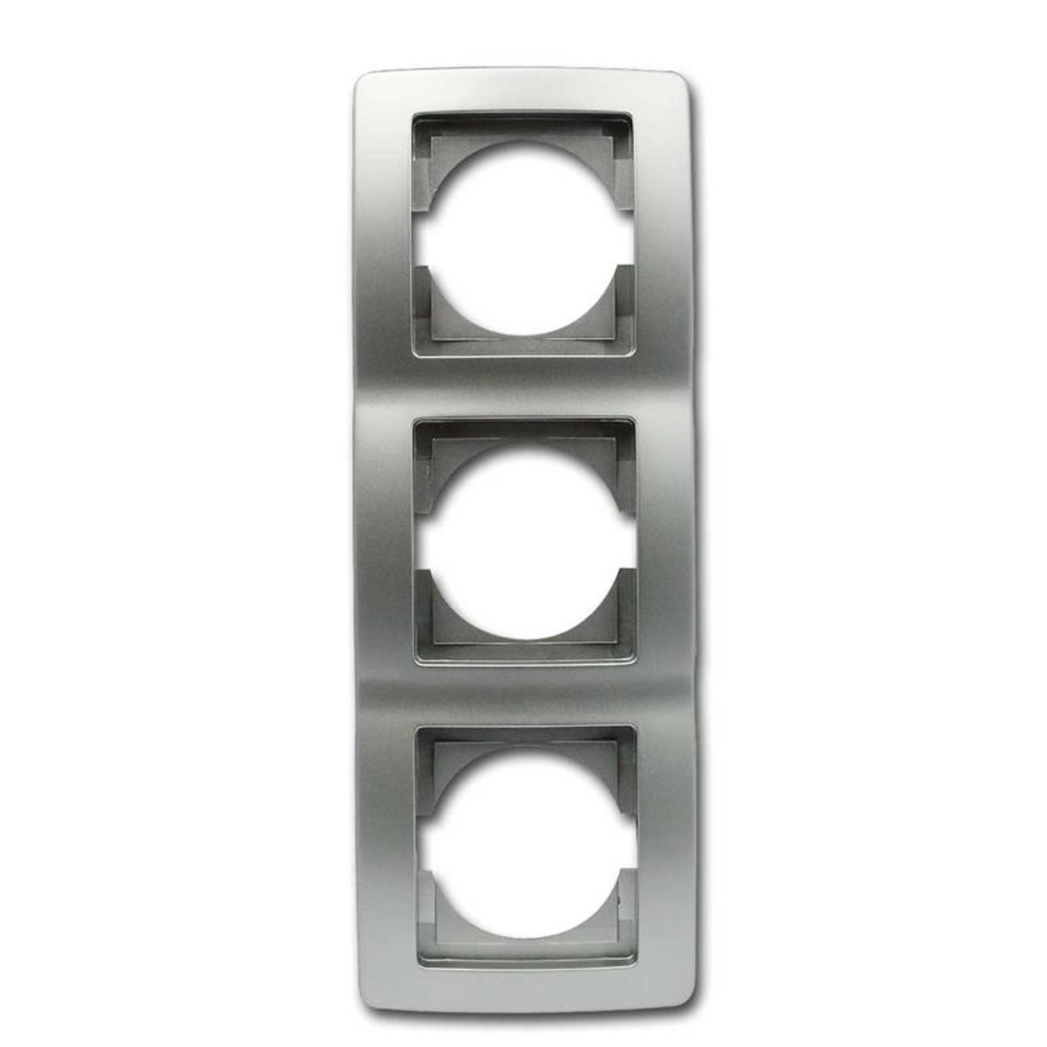 TEM EKONOMIK 3-Fach UP Rahmen Vertikal Silber