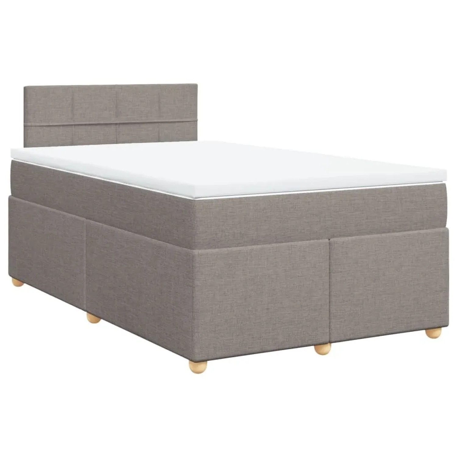 vidaXL Boxspringbett mit Matratze Taupe 120x200 cm Stoff 3286651 günstig online kaufen
