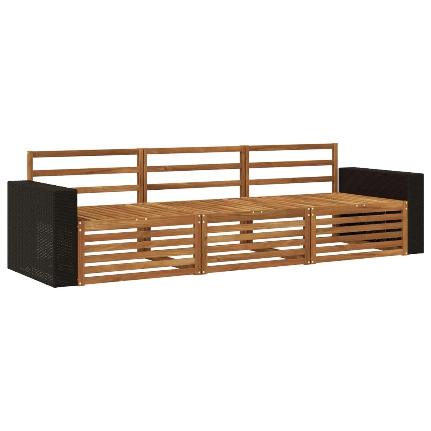 vidaXL Outdoor-Sofagarnitur 3 Stk Natur Massivholz Akazie 3382972