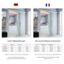inova Glasschiebetür, satiniert, mit Softclose. Komplettset mit Griffmuschel, Maße: 1025x2200 mm.