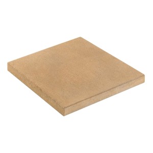 Quadratische Diephaus Abdeckplatte Canta aus Sandstein-Beton, 50x50x5 cm, für Gartenmauern.