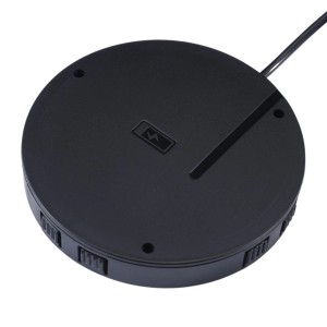 kalb 15W Unterbau Ladegerät Unsichtbar Durchmesser 85mm Induktive Ladestation Schwarz Montage Unter Möbelplatte Universell USB QC 3.0 Plug & Play