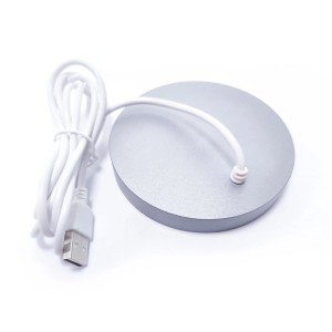 Kalb QI Ladegerät, Unterbau/Einbau, grau, mit Kabel. Kabelloses Laden für Haushaltsgeräte.