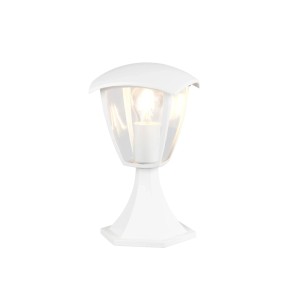 Weiße Trio LED Sockelleuchte Venta, 17x30x17 cm, für den Außenbereich.