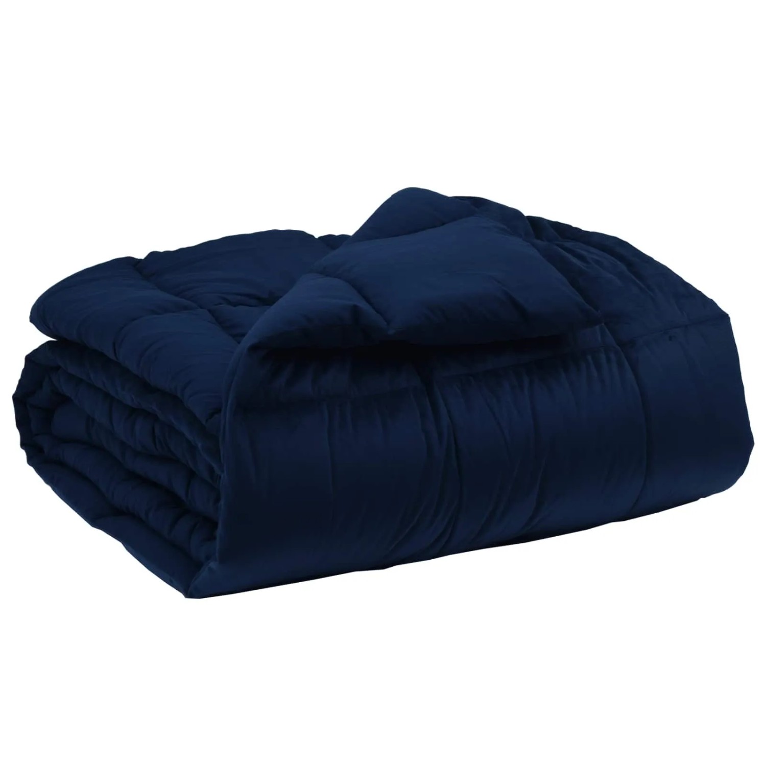 vidaXL Winterbettdecke Gepolstert Dunkelblau 220 x 240 cm Mikrofaser 42026142