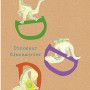 Komar Wandbild ABC Animal D 40x50 cm mit bunten Dinosaurier-Illustrationen.