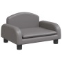 vidaXL Hundebett Grau 50x40x30 cm Kunstleder 171979