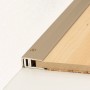 2-teiliges Abschlussprofil aus Edelstahl, 7-15 mm x 22 mm x 900 mm für Laminat und Parkett.