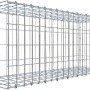 Gabiona Anbaukorb Typ 2, 40x100x30 cm, Maschenweite 5x10 cm, aus verzinktem Drahtgitter.