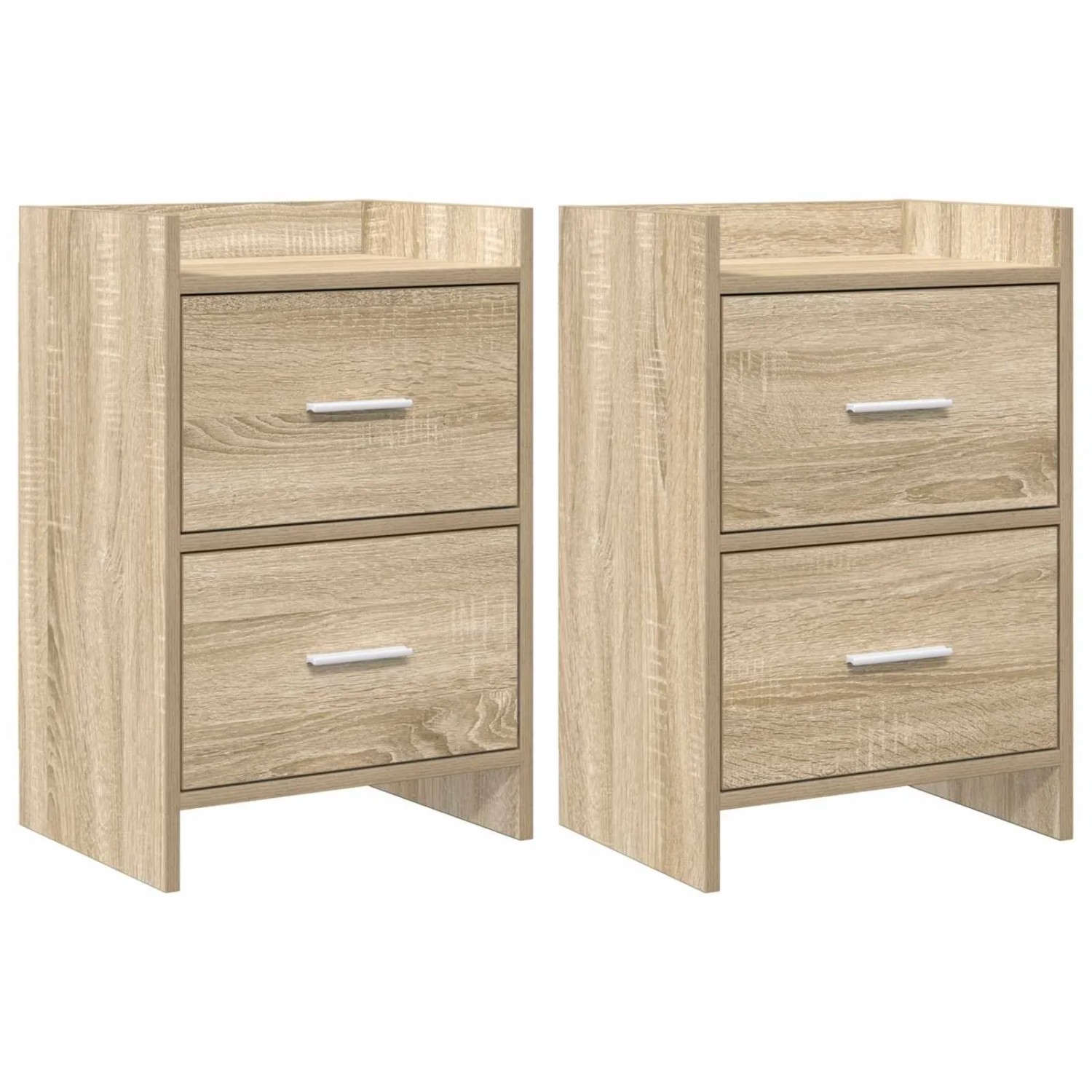 vidaXL Nachttische 2 Stk Sonoma-Eiche 40 x 30 x 60 cm Holzwerkstoff 8010968
