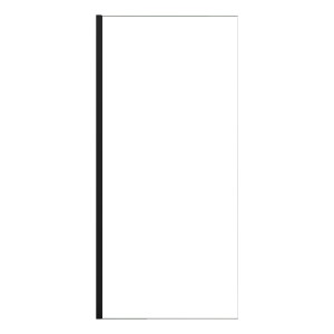 AICA Walk In Duschwand 80x200cm, 10mm ESG Glas, Schwarzrahmen Duschabtrennung.