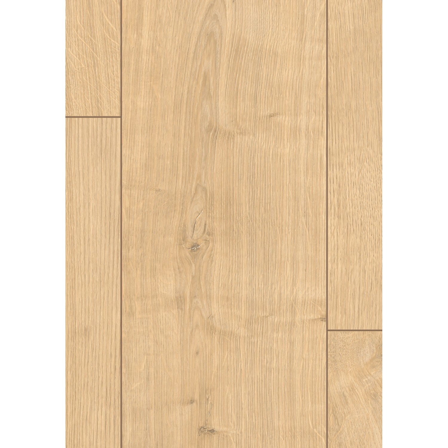 Egger Laminat 7 mm Eiche Berdal Hell: Detailansicht des Laminatbodens mit hellem Eichendekor.