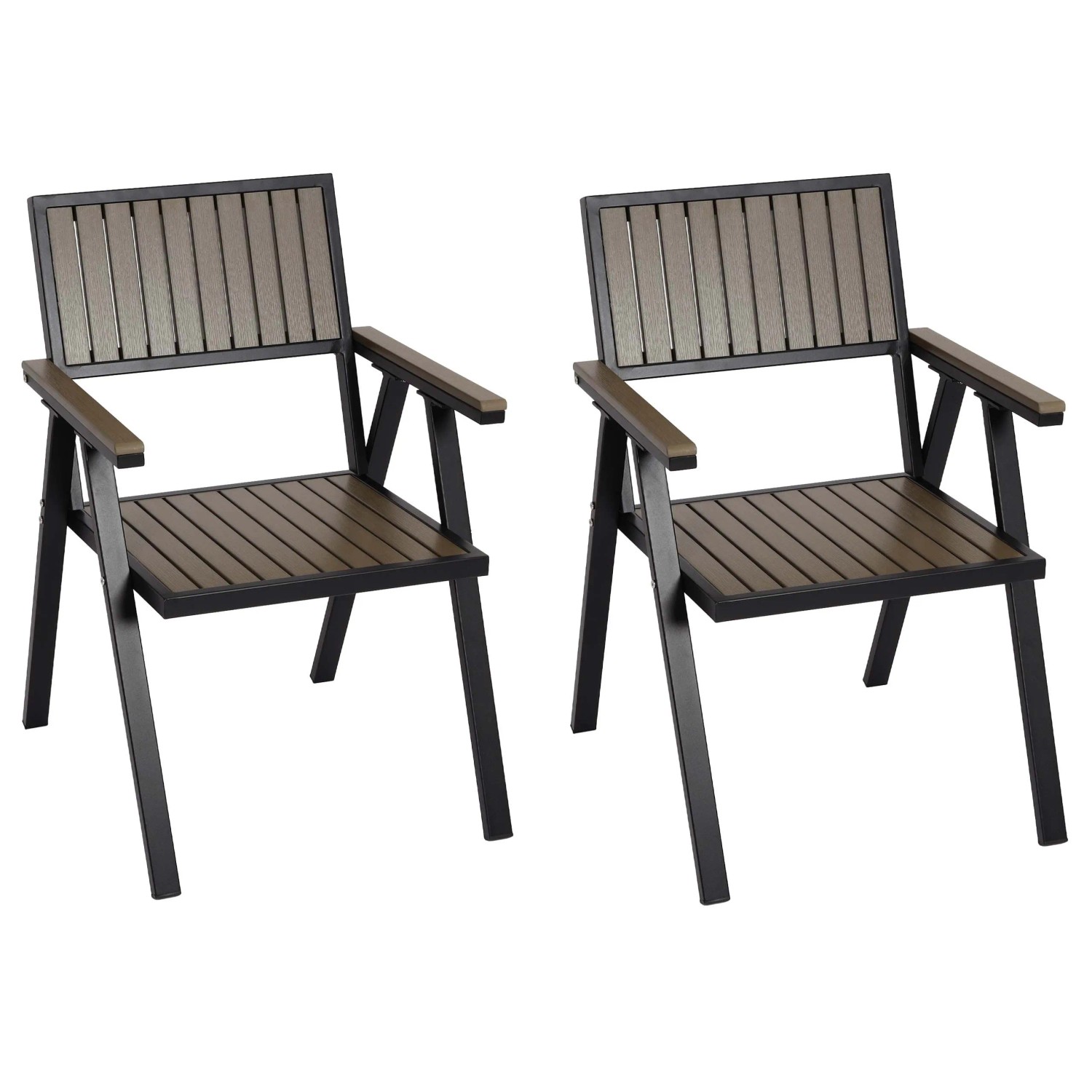 Proregal 2er-Set Gartenstuhl HxBxT 87x57x53 cm Sitzhöhe 43cm Outdoor-Beschi günstig online kaufen