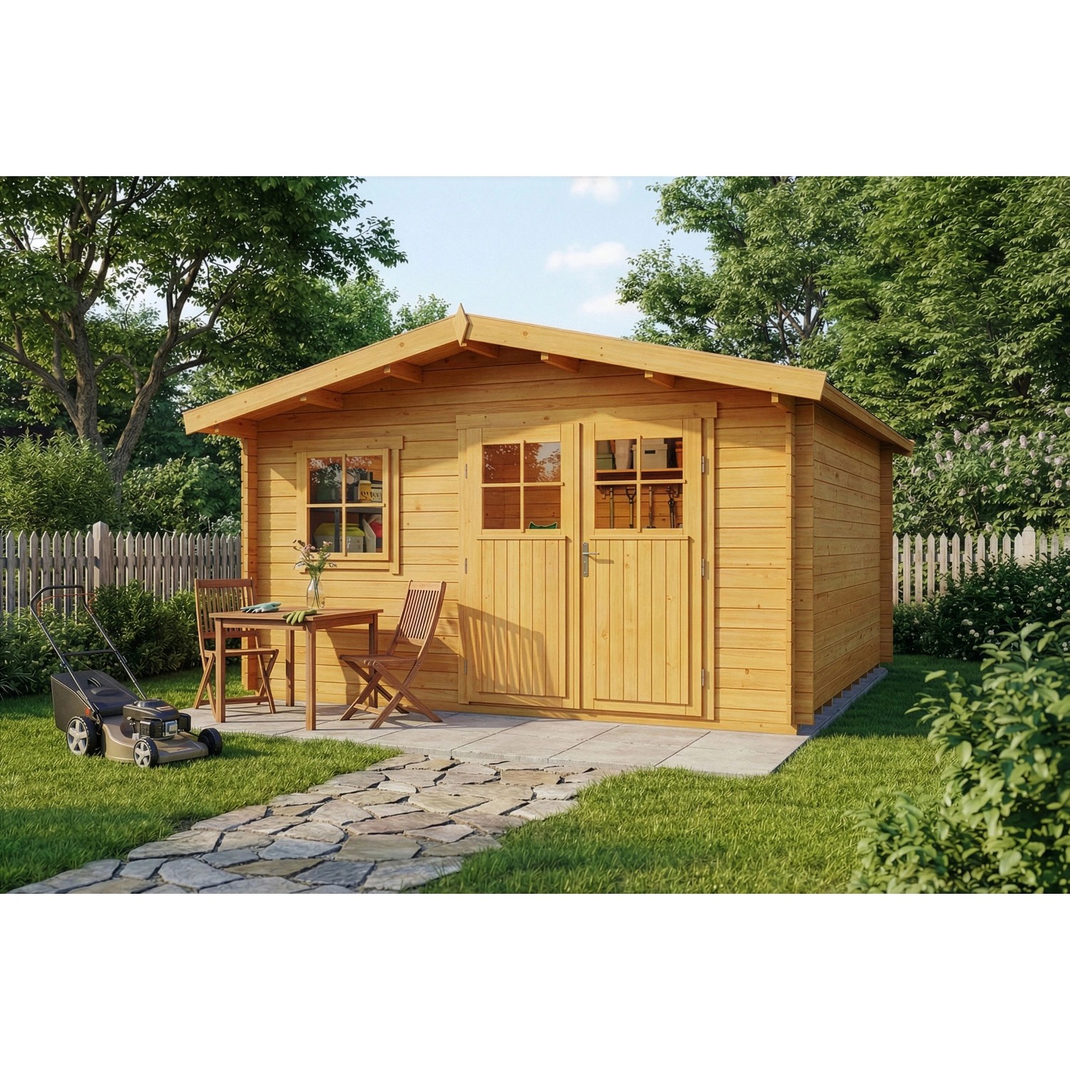 Gartenhaus Valeria-28, 428 x 427 cm, Natur