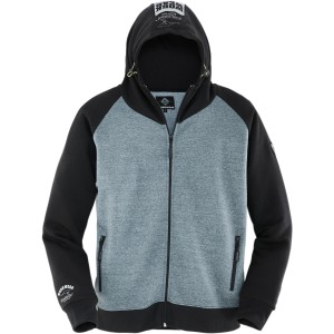 Roadsign Herren Sweatjacke Grau-Schwarz mit Kapuze, Größe M. Arbeitskleidung mit Reißverschluss und Taschen.