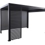 MWH FF-Eco-O Lamellenwand 85cm Anthrazit für Pergola, feststehend, schafft Privatsphäre.