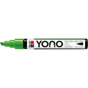 Marabu Yono Marker, 0,5-5 mm, in Reseda-Grün. Acrylmarker für Künstlerbedarf.