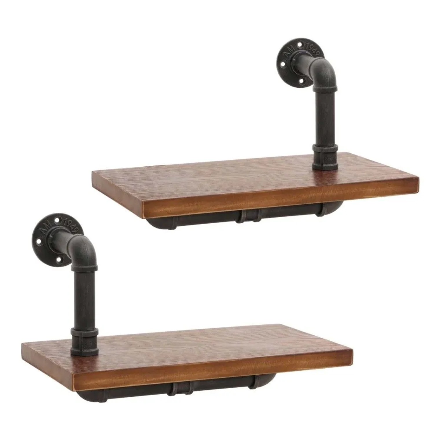 MCW 2er-Set Wandregal N29 29x45x25cm Braun