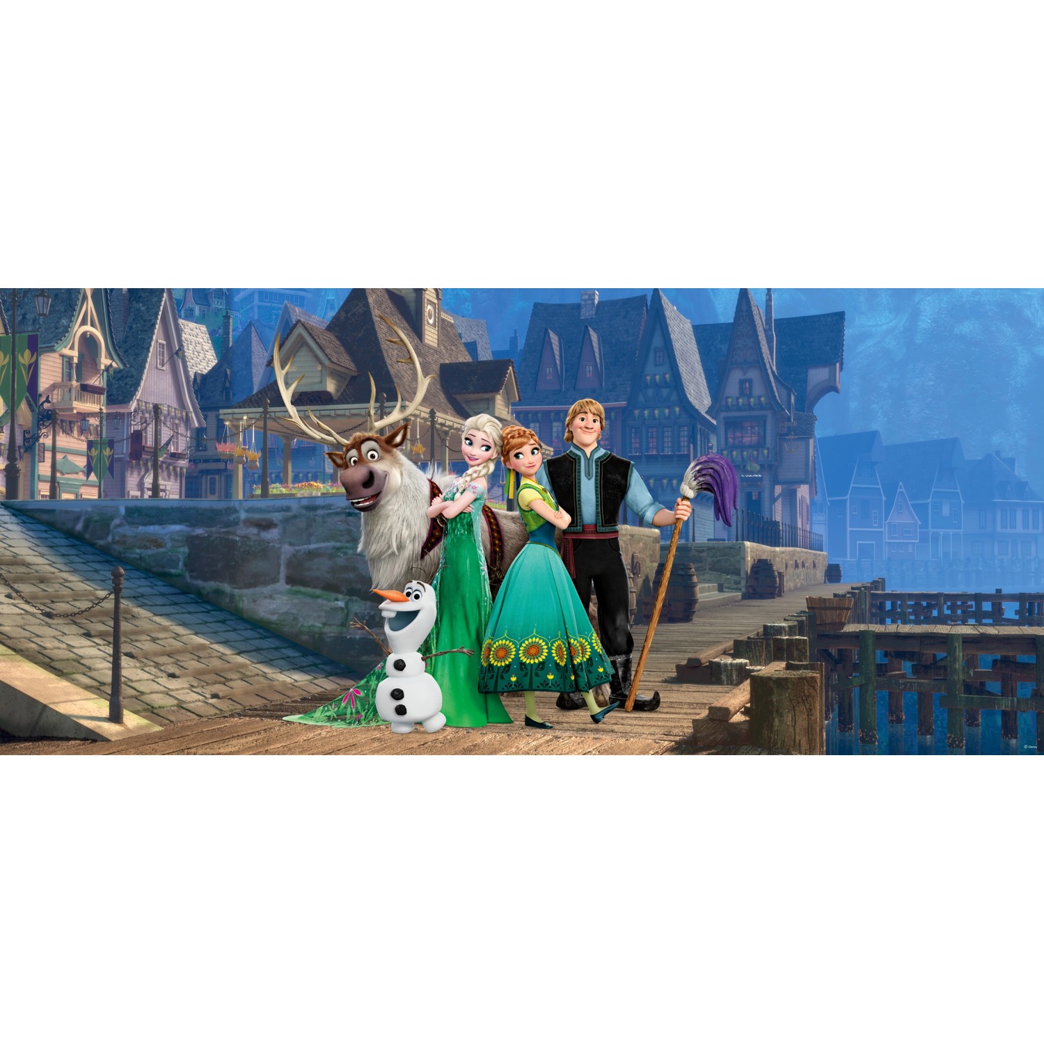 Disney Poster Die Eiskönigin Blau Grün und Braun 202 x 90 cm 600885 günstig online kaufen