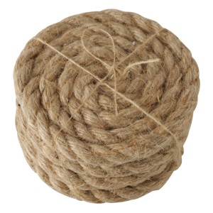 Boltze Untersetzer Docks 4er Set, Ø 10cm, Natur Jute, gewickelt und mit Kordel gebunden.