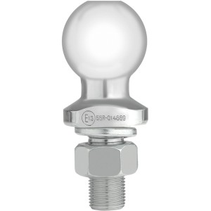 Kupplungskugel mit Gewinde M22 für Autoanhänger, max. 2 t Belastung.