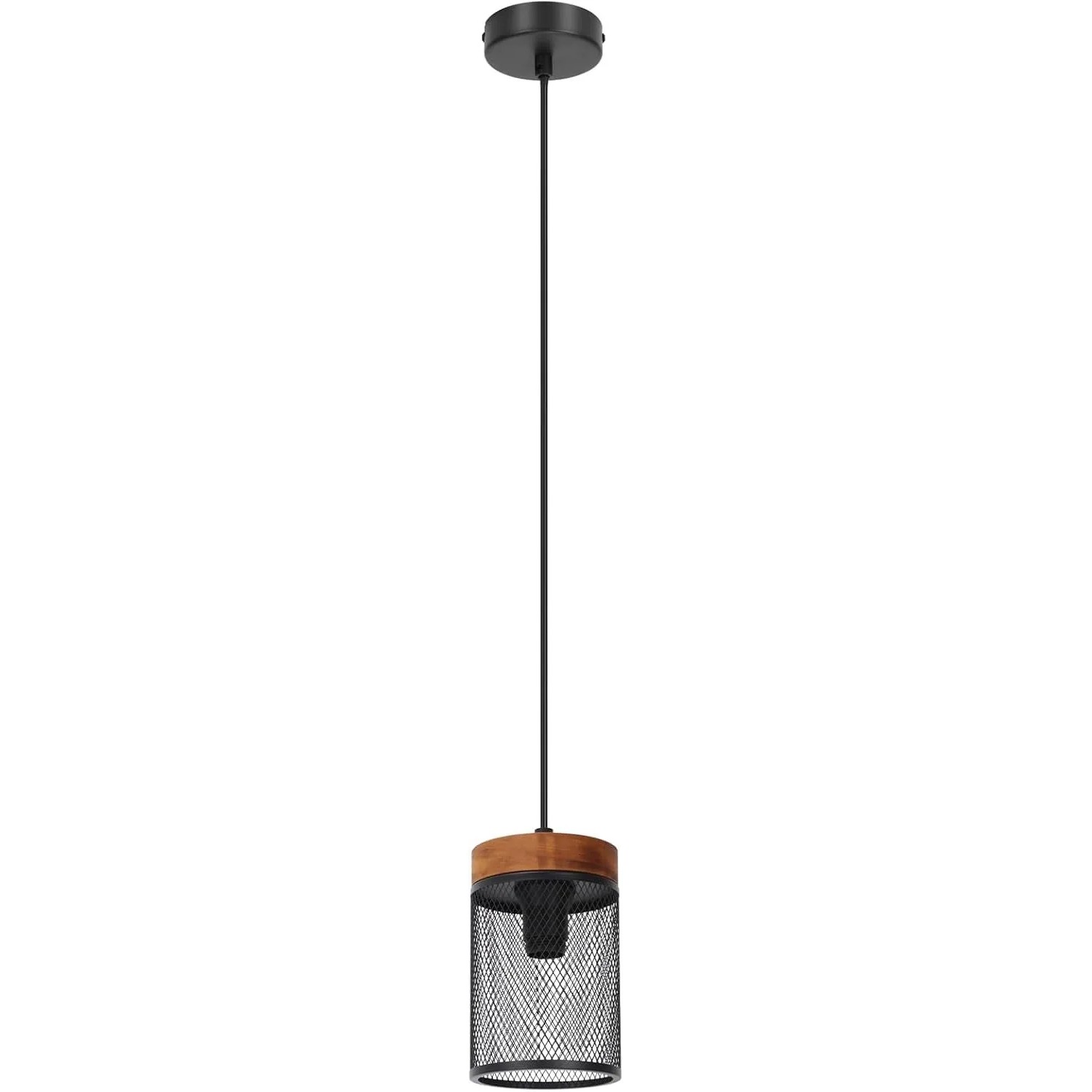Nettlife Yaws Pendelleuchte aus Metall Schwarz L 10 cm