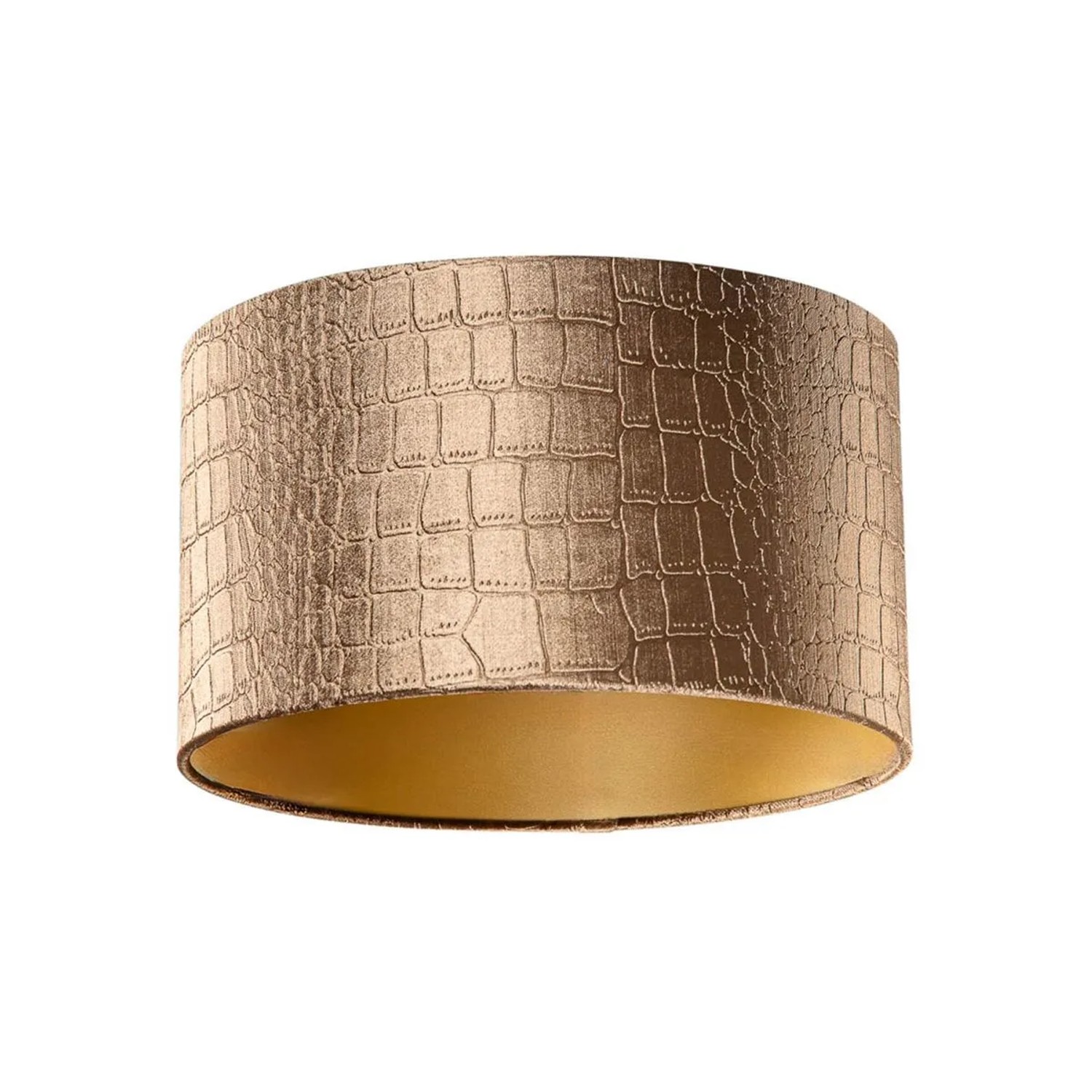 QAZQA Samtlampenschirm Krokodil Design mit Goldener Innenseite 35 35 20
