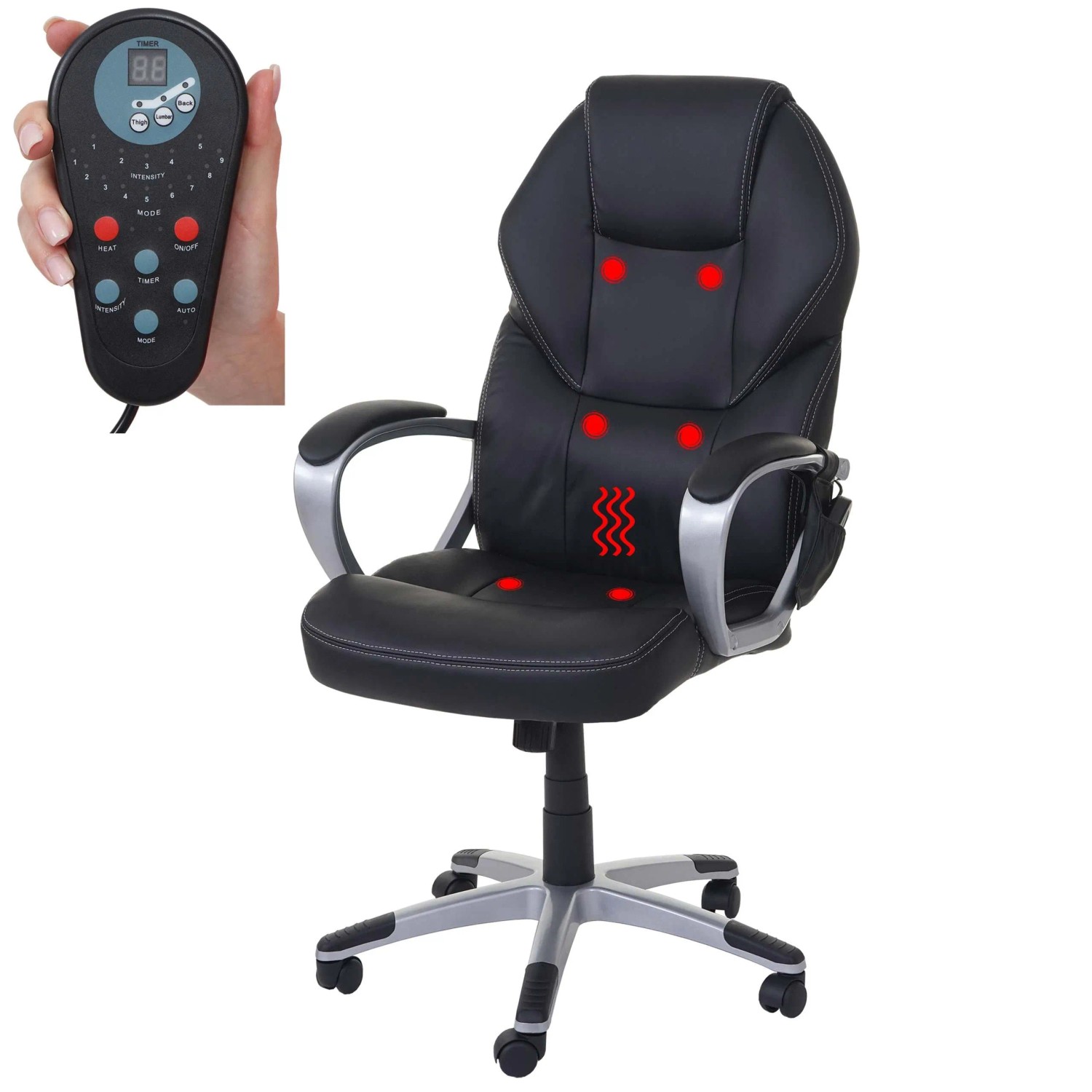 MCW Massage-Bürostuhl A69 Schwarz