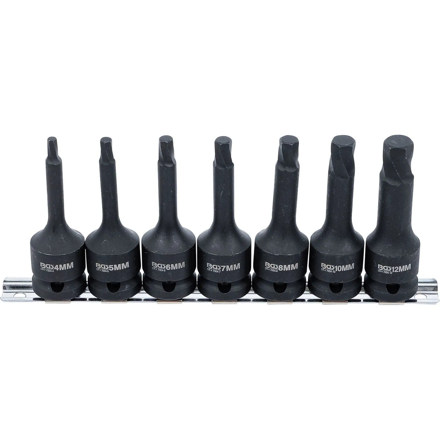 BGS Schraubenausdreher Satz Antrieb Innenvierkant 12 5 Mm  1 2 Zoll  Für Defekten Innensechskant 4 12 Mm 7Tlg  7004