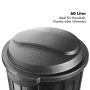 Schwarzer KARAT Mülleimer Robin, 60L Abfalleimer mit Deckel.