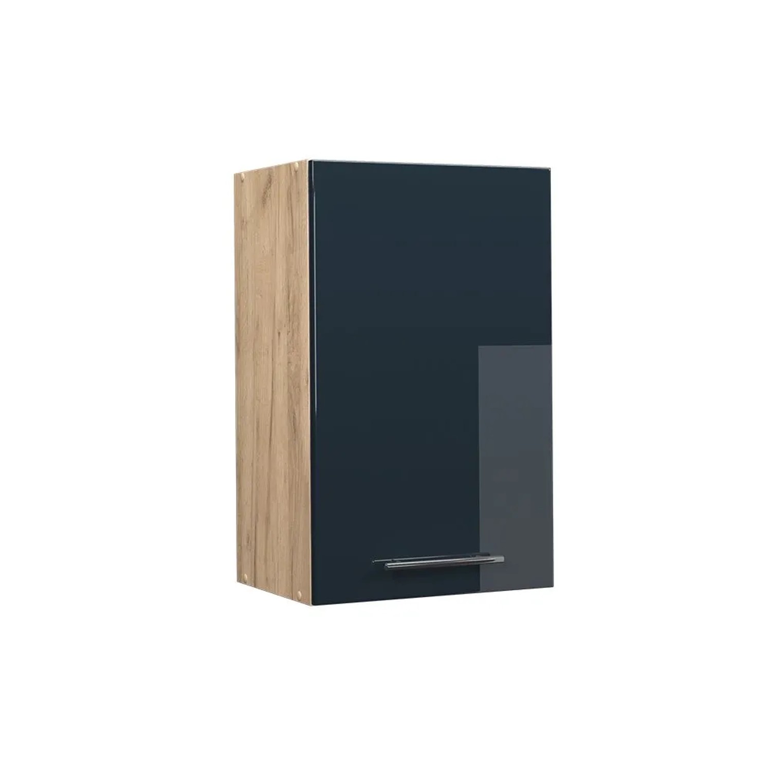 Vicco Hängeschrank Fame-Line DunkelBlau Hochglanz Goldkraft Eiche 45 cm