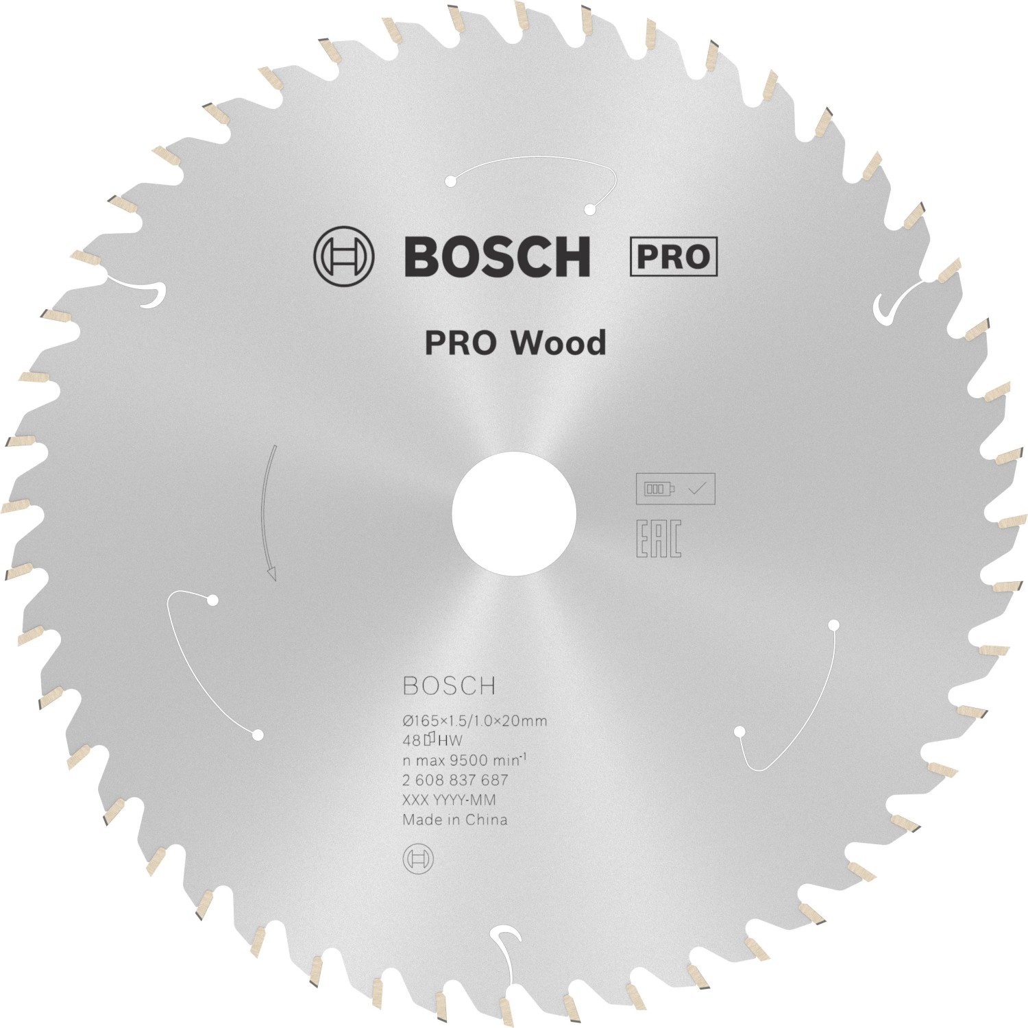 Bosch Kreissägeblatt für Akkusägen Standard for Wood
