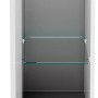 Fackelmann Hängeschrank Verona, 30 cm, Weiß Hochglanz, mit zwei Glasböden für Bad.