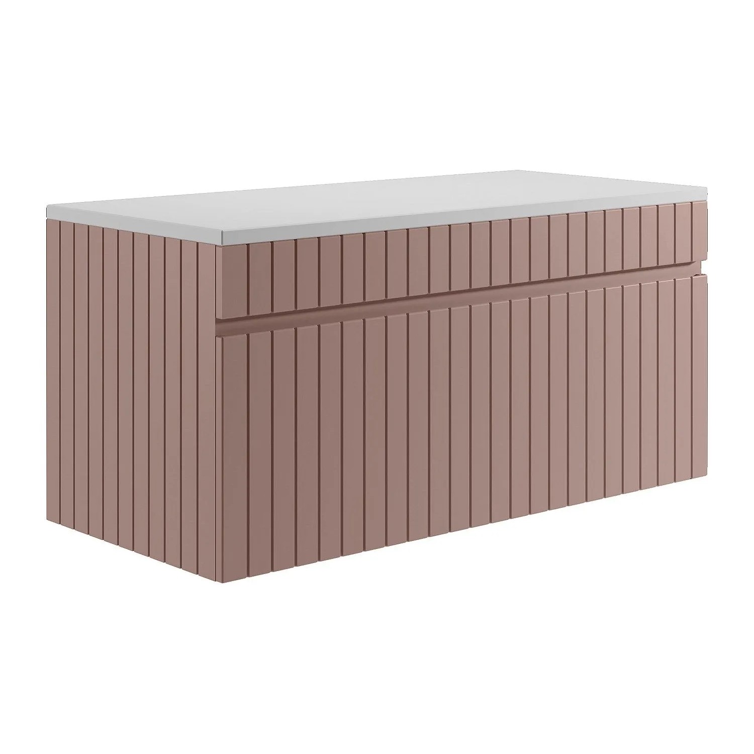 Vente-unique Waschbeckenunterschrank Satara Puderrosa 100 cm