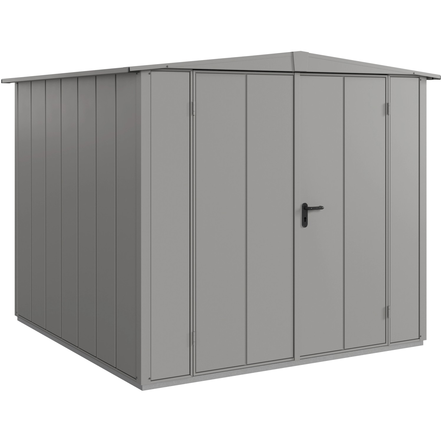 Ecostar Gerätehaus Elegant mit Satteldach Typ 2 RAL9007 Graualuminium Doppe günstig online kaufen